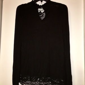 Black long sleeved blouse- never worn- juniors
